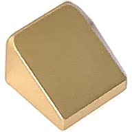 Lego kostka (kostička) 1x1x2/3 sklon (šikmá) 30° hladká, kovově zlatá (6191668)